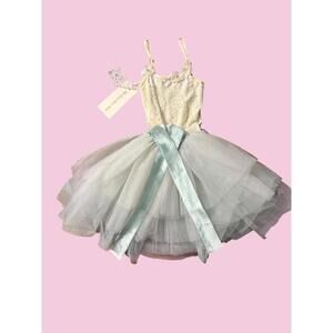 Miss Rose Sister Violet Teal Tulle Dress Size 3
